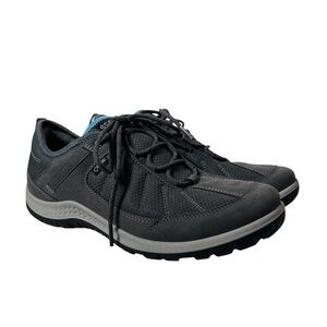 ECCO  Aspina Gore-Tex Hiking Waterproof Sneakers Yak Leather Gray Women US 7-7.5